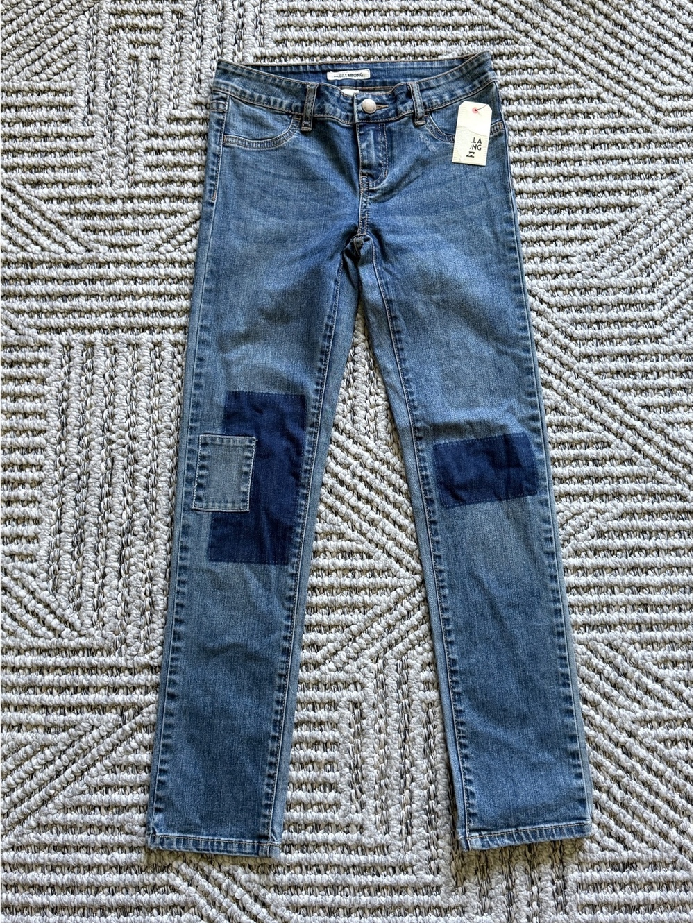NWT Boys Billabong Tonal Denim Patchwork Jeans size 12